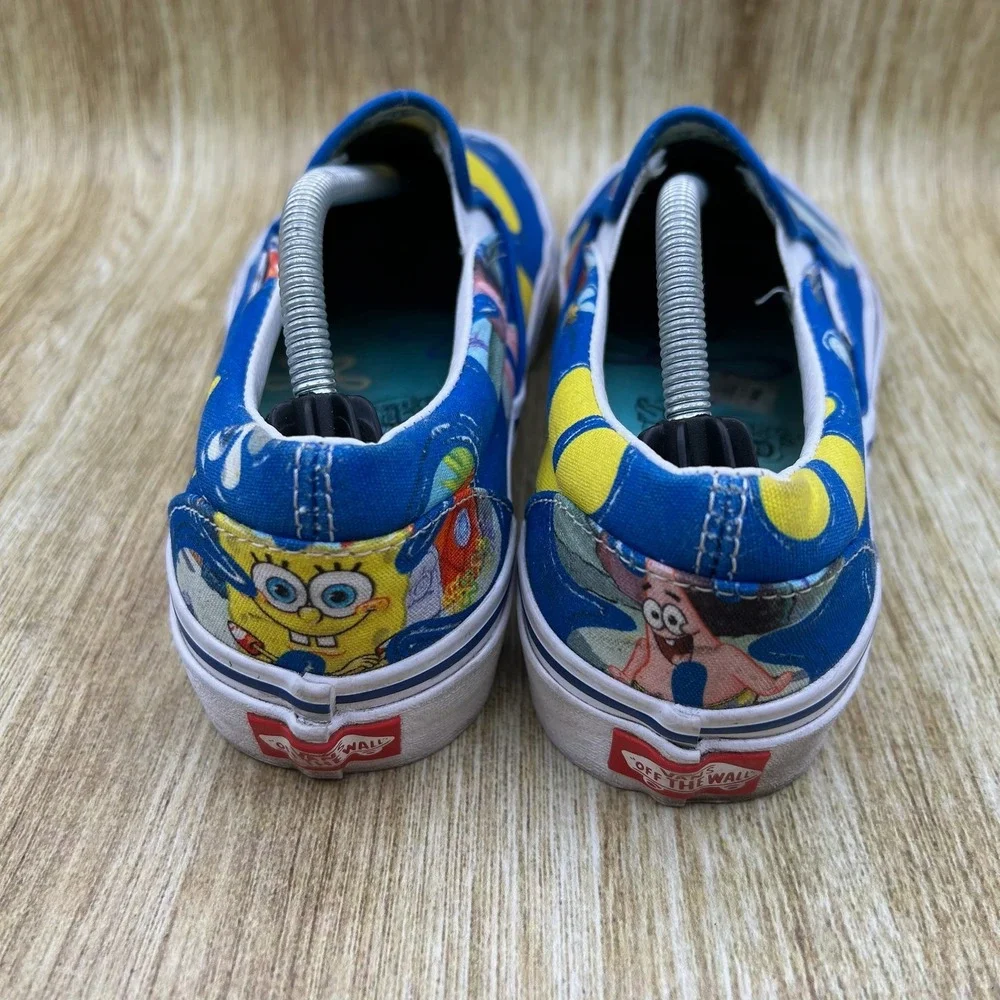 Vans x Spongebob Squarepants Classic Slip-On Women's 8.5 Blue Shoes Sneakers - Picture 4 of 10